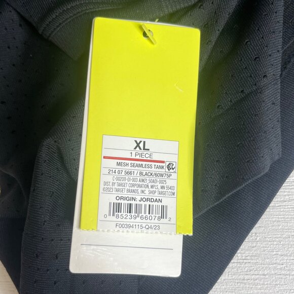 All In Motion Mesh Seamless Tank Top Semi Fit Activewear Black Size XL - Picture 8 of 11